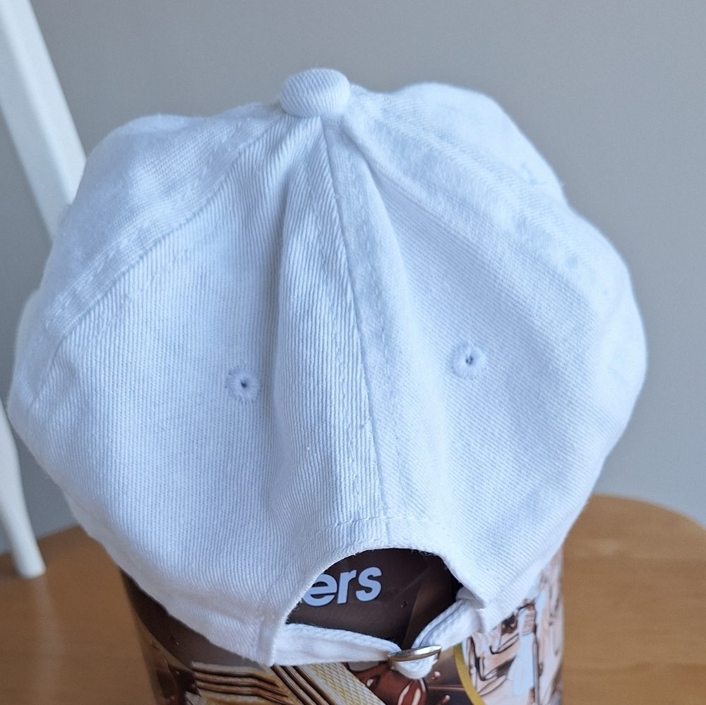 White Distressed Ripped Baseball Capp - Picture 2 of 3